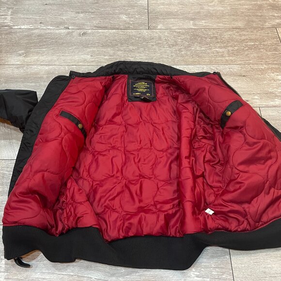 ALPHA INDUSTRIES CWU-45 Style Insulated Bomber Jacket Men Size XL Black - Picture 6 of 8